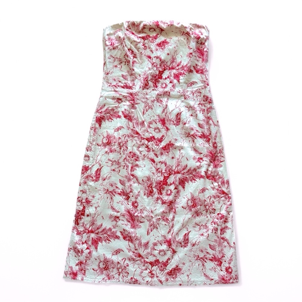 Chic Strapless Floral Dress